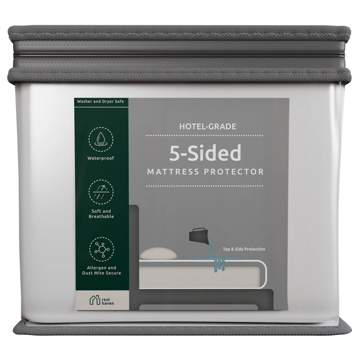 5-Sided Fitted Mattress Protector, Twin-XL P810
