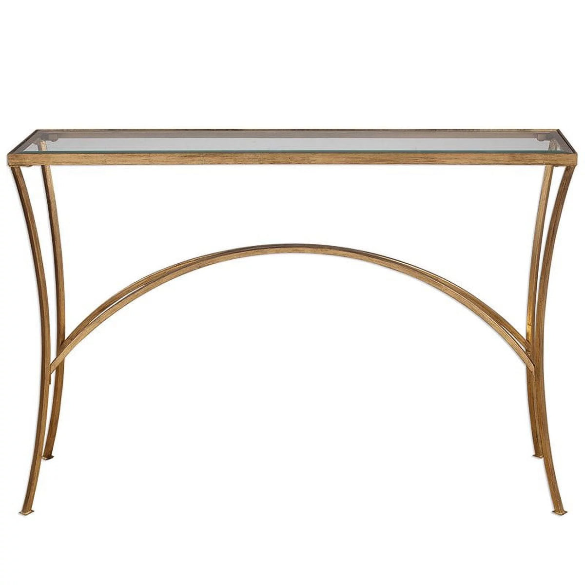 Contemporary Glass Top Console Table W5782