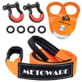 10 Ton Winch Snatch Block Pulley, Tree Saver Strap and D Ring Shackles F487273