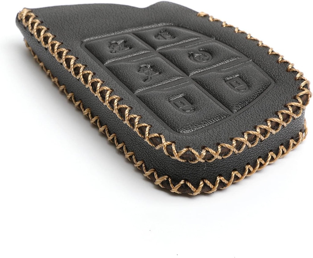 Black Leather Key Fob Case Cover Pack of 2 U542417