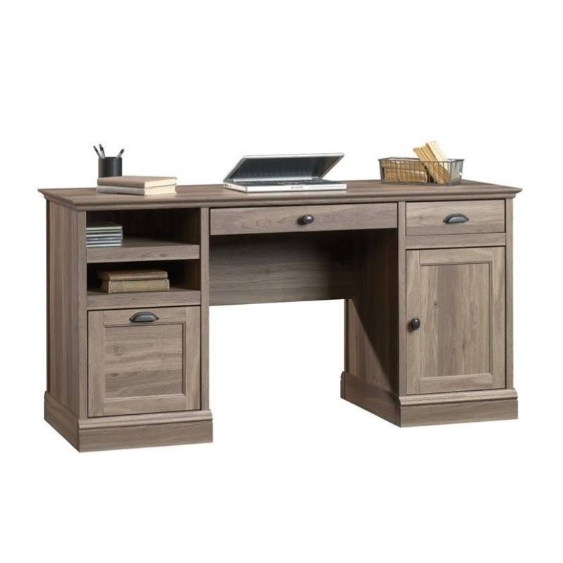 Salt Oak 2 Piece Desk and File Cabinet Set R996