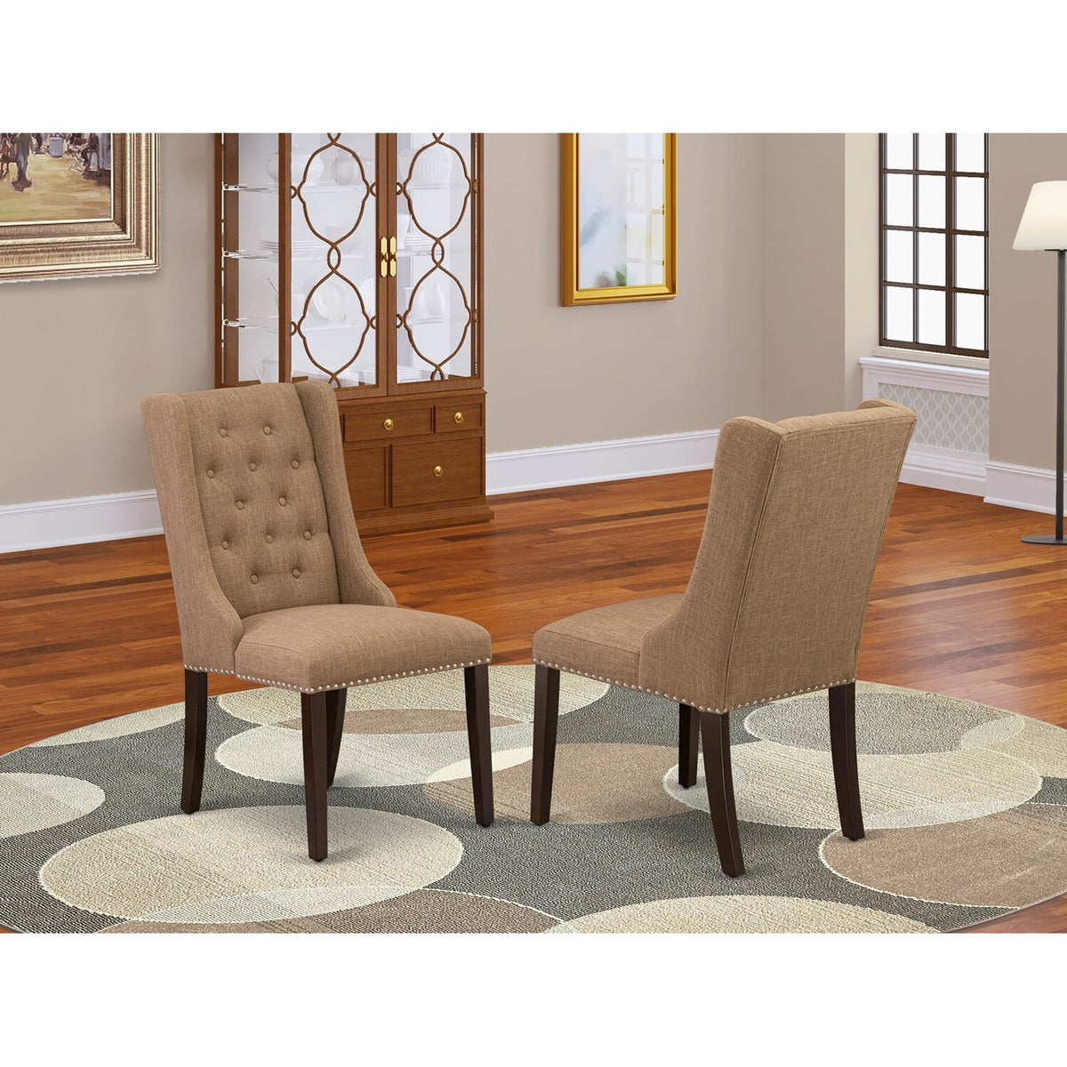 38" Fabric Dining Chairs Set of 2 B7168