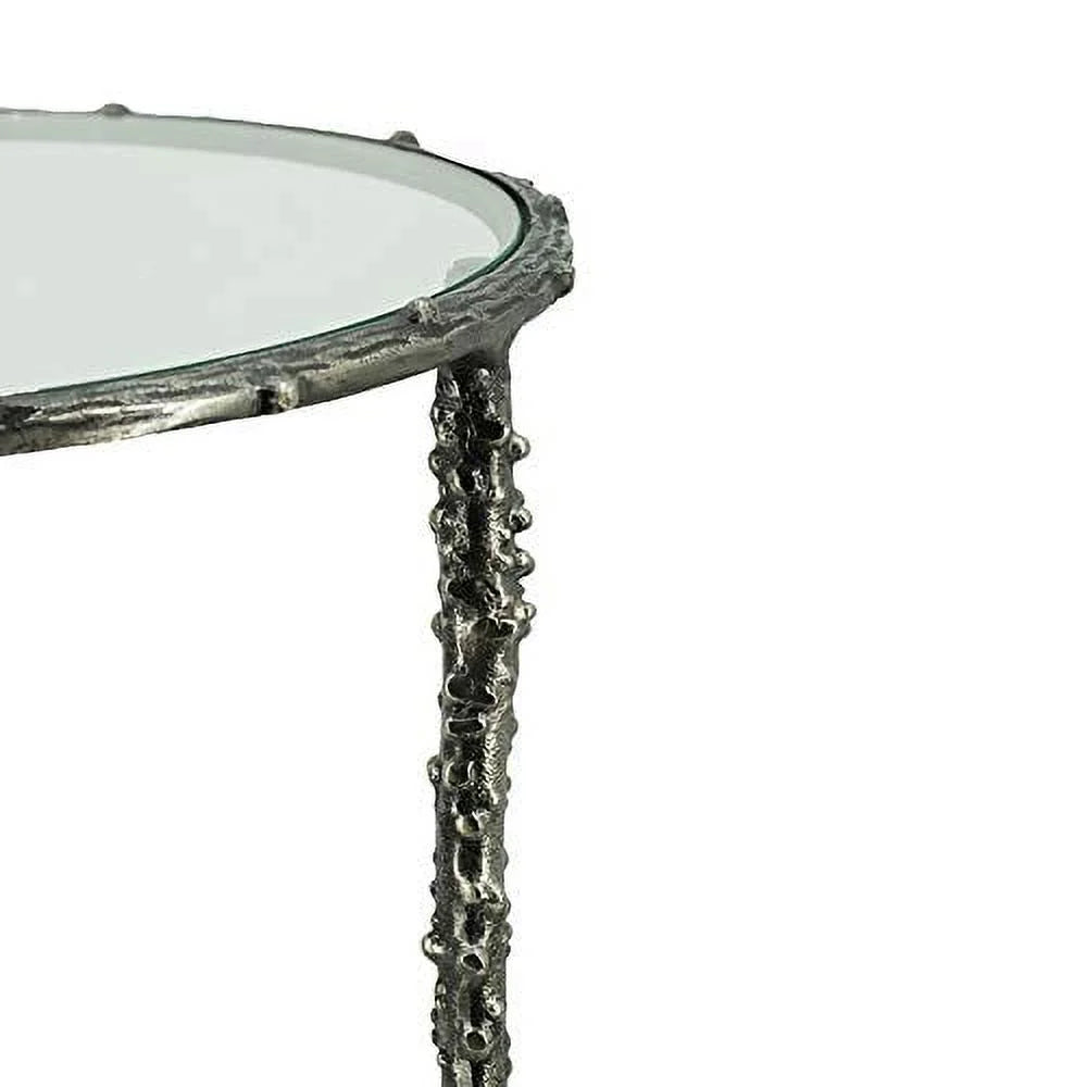 Silver Set of 2 Side Table N242331
