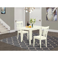 3 Pc Dining Table Set with Hard Wood Seat and Panel Back G201131