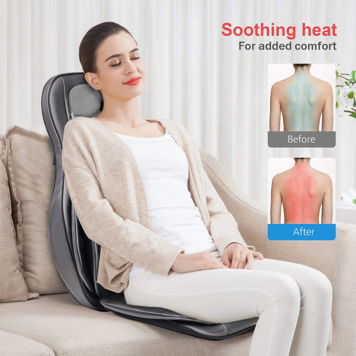 Electric Kneading Massage Chair Pad V9367