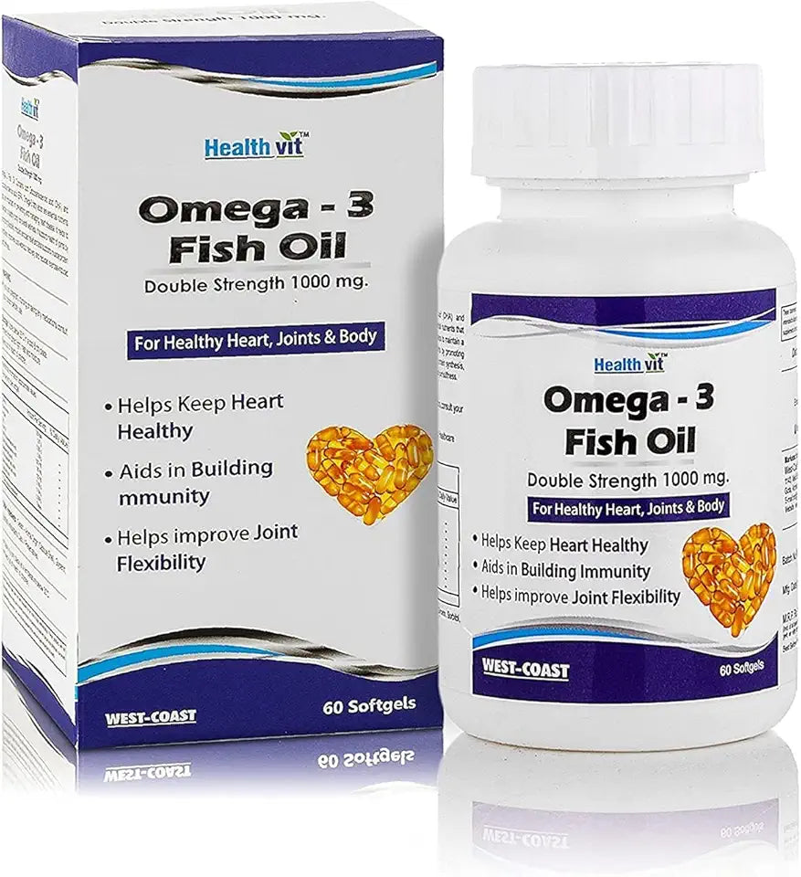 Omega 3 Fish Oil 1000mg 60 Softgels U455