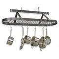 Hammered Steel Oval Ceiling Pot Rack Q8594
