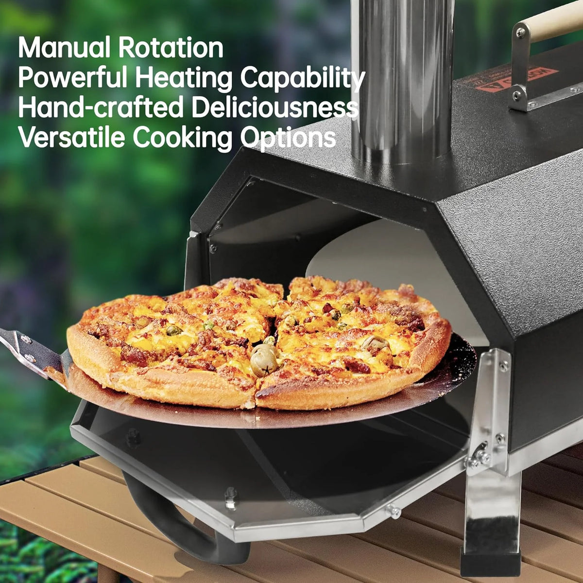 12" Portable Wood Fired Pizza Oven with Carry Bag O99583