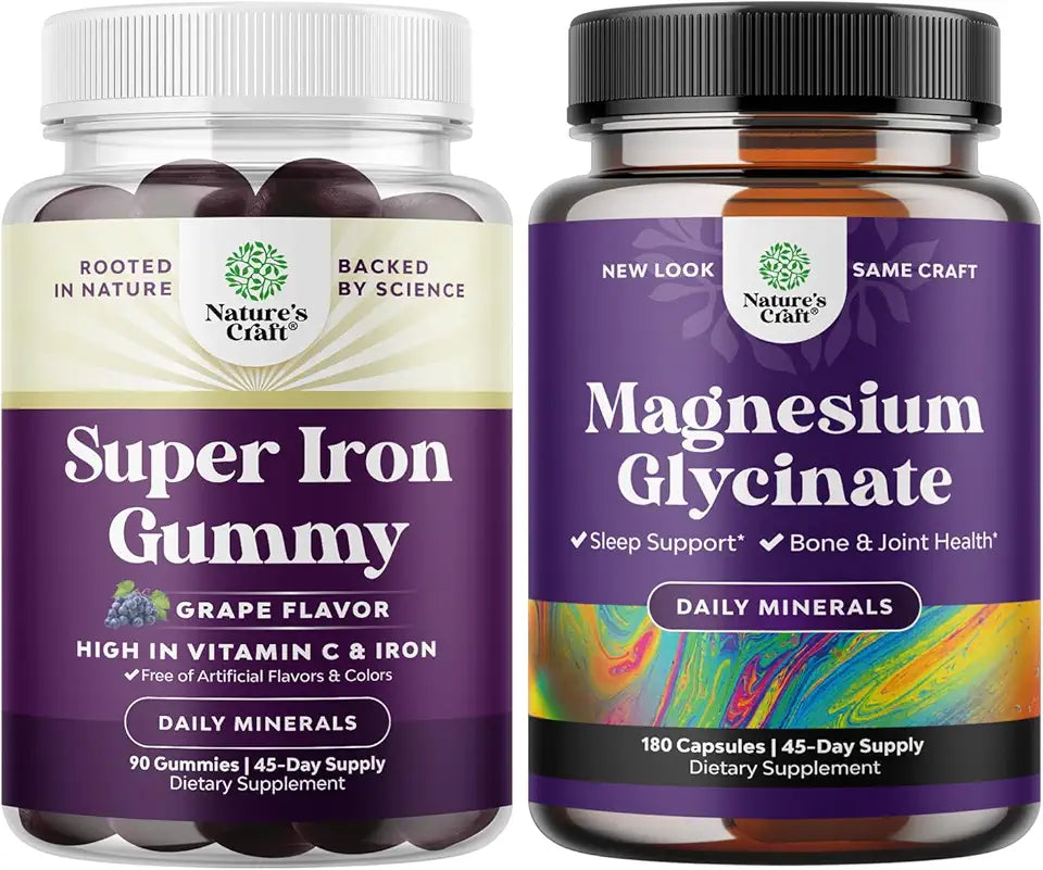 Iron Supplement with Vitamin C and Magnesium Glycinate O242