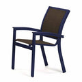 Stacking Patio Dining Armchair Gloss White Q233080