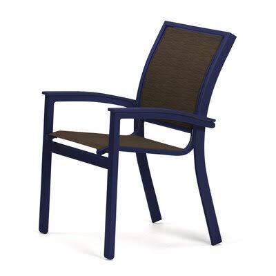 Stacking Patio Dining Armchair Gloss White Q233080