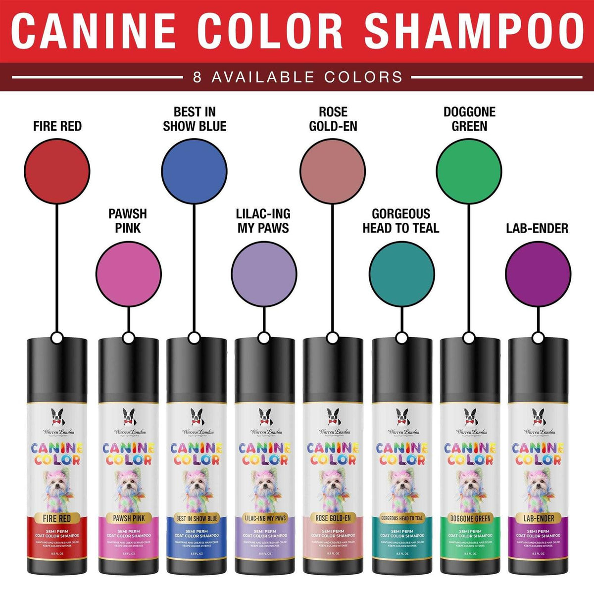 Semi Perm Coat Color Shampoo for Dogs O922291