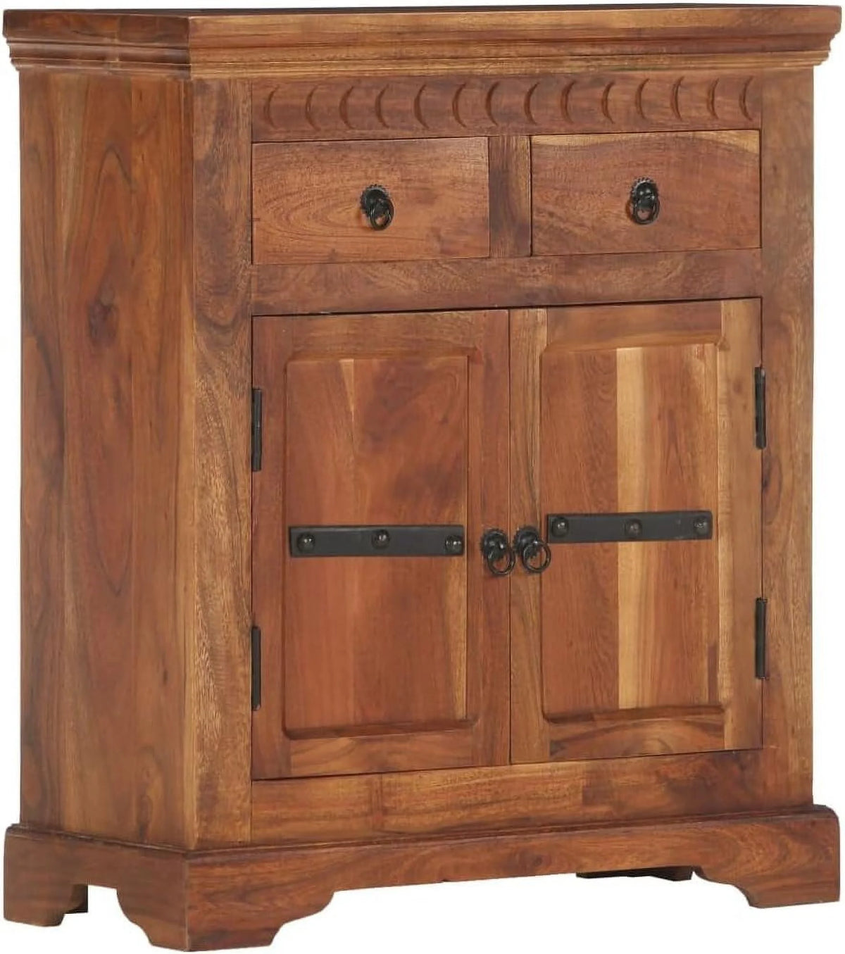 Solid Acacia Wood Sideboard Cabinet with 2 Drawers and 2 Doors U489
