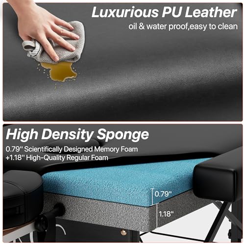 Memory Foam Portable Foldable Massage Table L666047