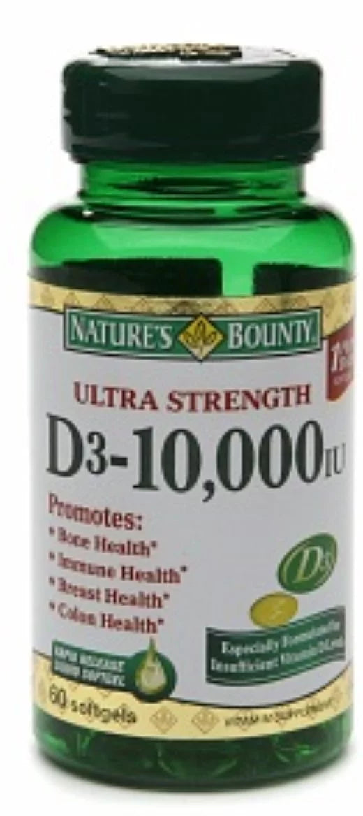 Vitamin D3 10,000 IU Softgels 60 ea Pack of 2 F334925