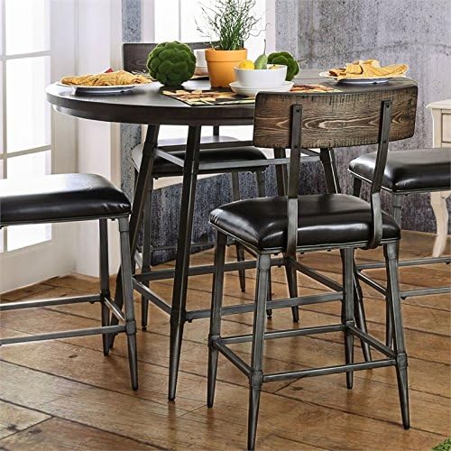 45 Round Counter Height Dining Table in Weathered Brown Gray H2703