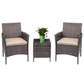 3 Piece Patio Rattan Furniture Set Beige I327