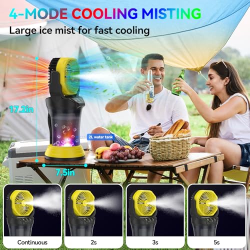 Portable Camping Misting Fan with Remote Control I430