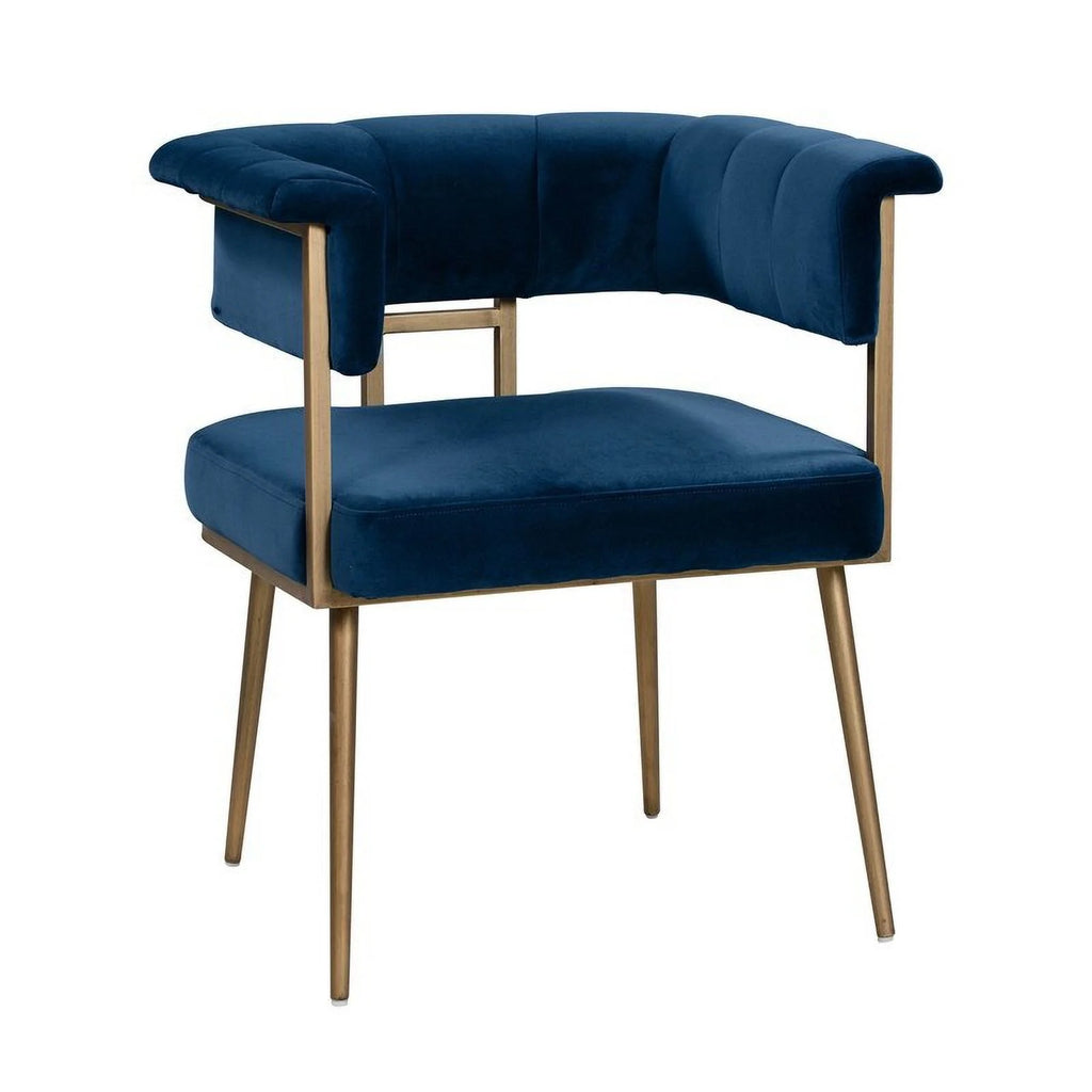 Navy Velvet Upholstered Chair Z9218