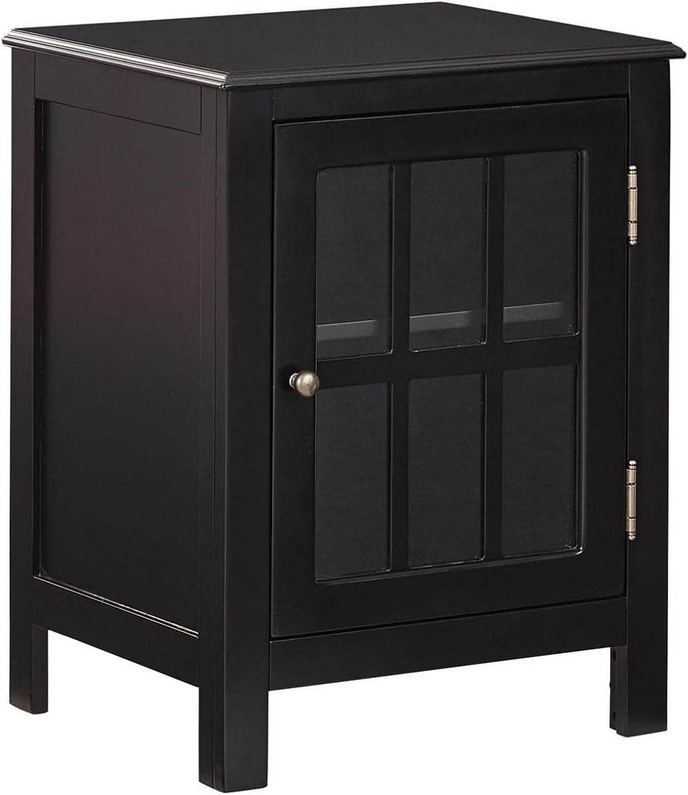 White Modern Farmhouse Accent Cabinet End Table S352