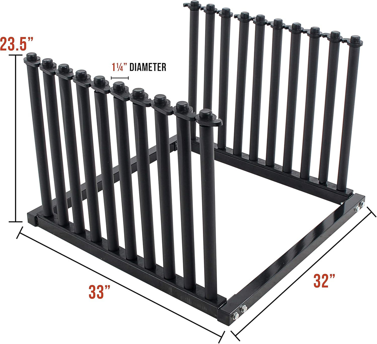 9 Slot Truck Bed Windshield Rack with Rubber Foam Pads X3750