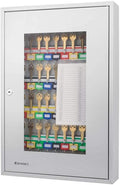 Key Lock 50 Position Key Cabinet with Glass Door Grey F826