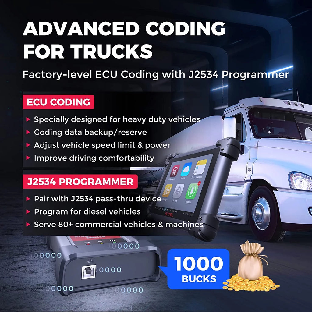 Heavy Duty Car Diagnostic Scan Tool with ECU Programming E868