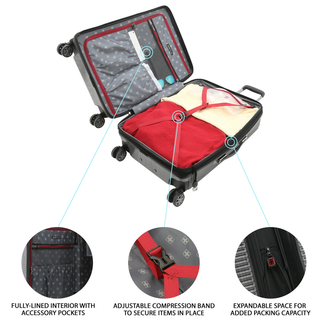 Charcoal 29" Hard side Rolling Upright Luggage A31249