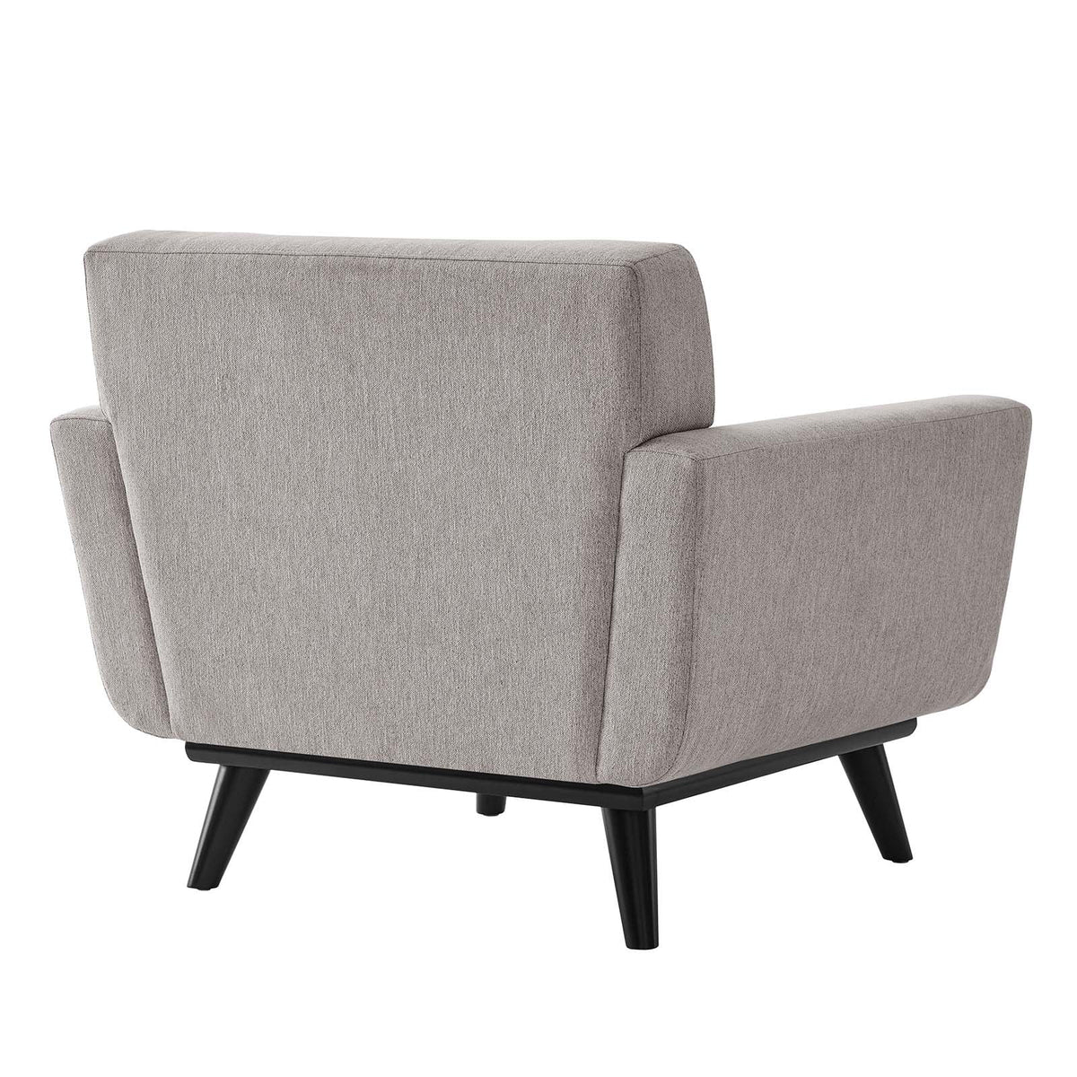 Light Gray Herringbone Fabric Armchair Q1558