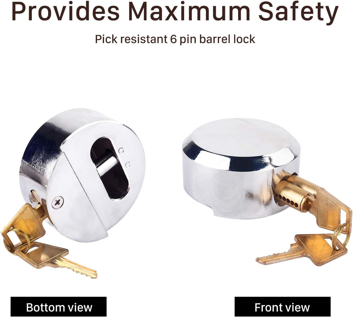 Van Door Lock Hasp Padlock Set Heavy Duty Steel Pack of 2 M67194