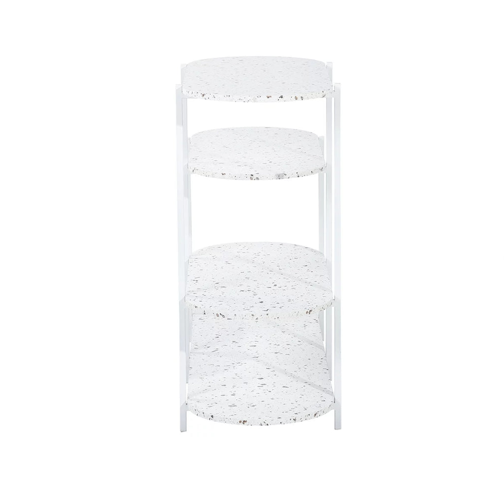 4-Tier Marble White Storage Shelf Z1587