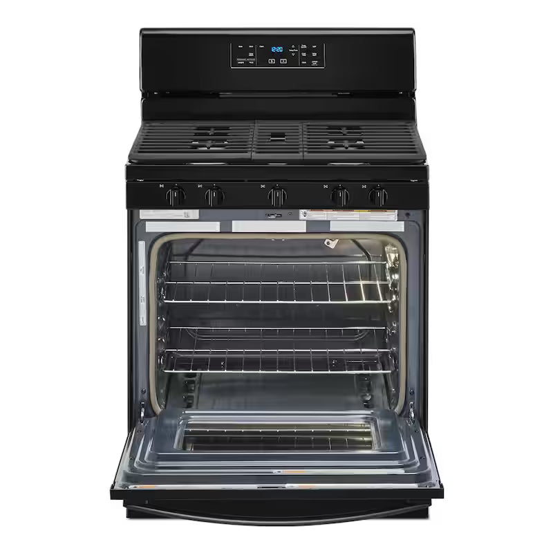Gas Range with Self Cleaning and Center Oval Burner in Black R4564