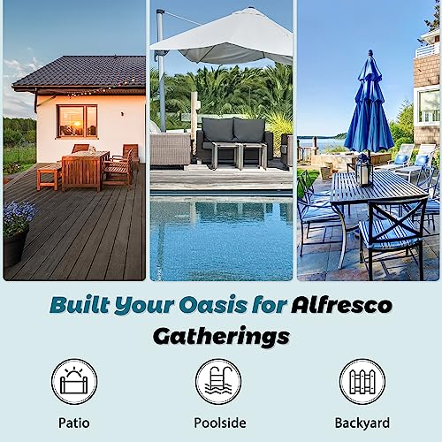 5 Pc All-Weather Rattan Patio Furniture Set with Tea Table S467684