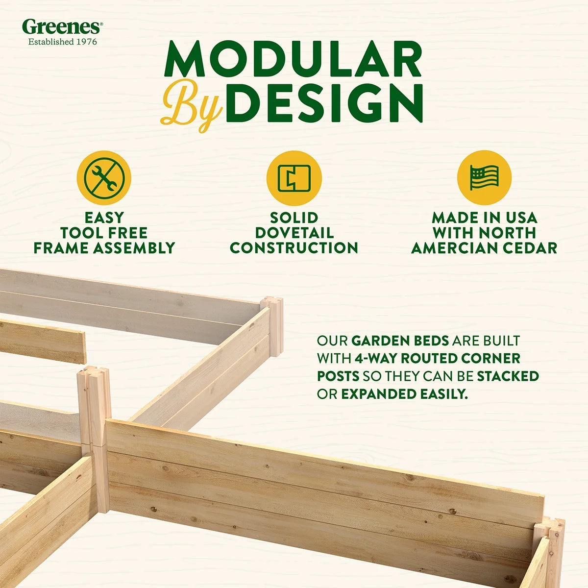 Beige Cedar Raised Garden Kit A4817