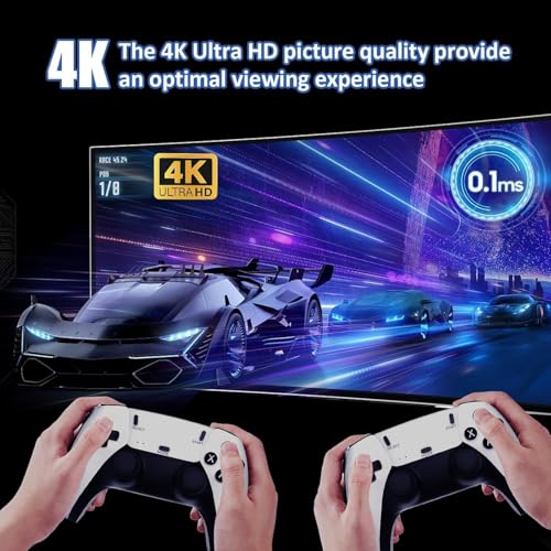 Wireless Retro Game Console Stick with 128G & 30000+ Games, 4K HDMI Output J39044