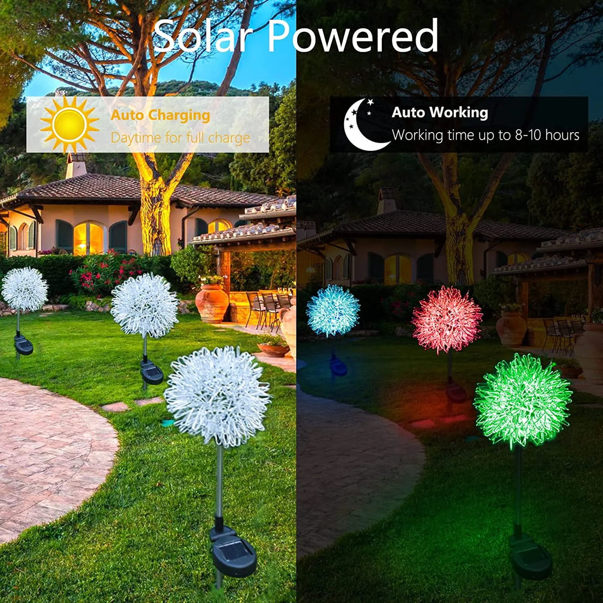 4 Pack Waterproof Solar LED Garden Lights Z45061