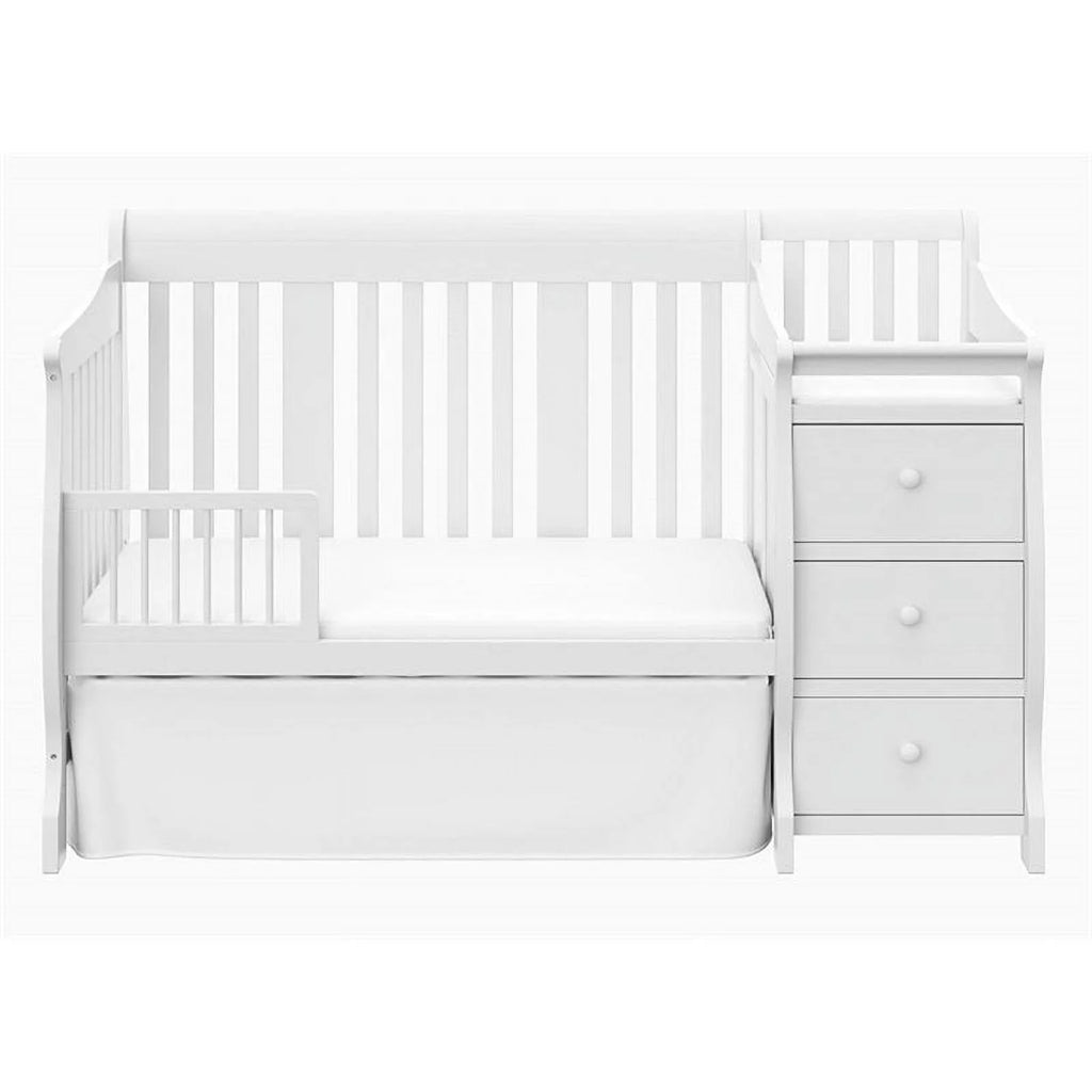 4-in-1 Convertible Crib and Changing Table Set in White Y8286