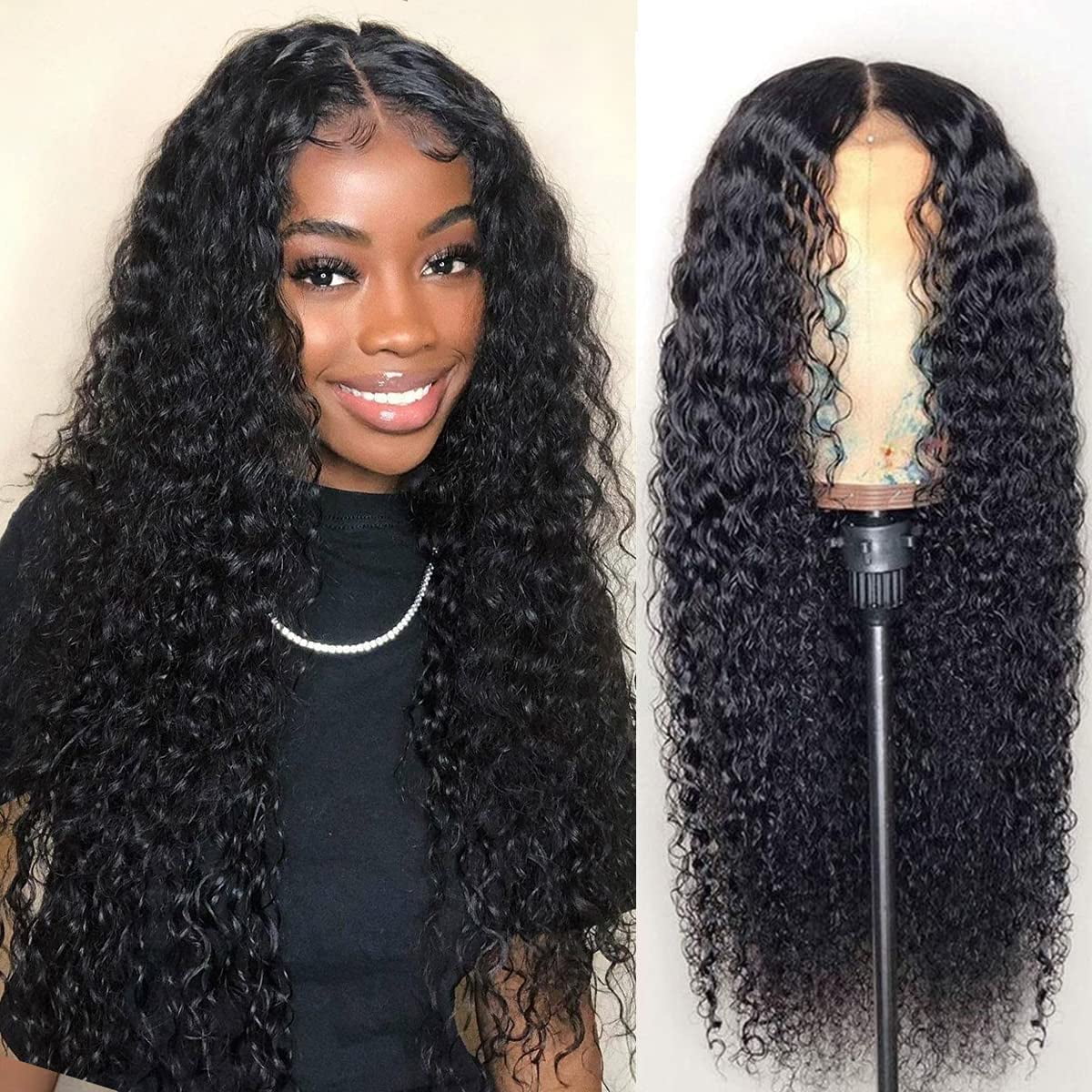 Kinky Curly Human Hair Wig 20Inch L1732