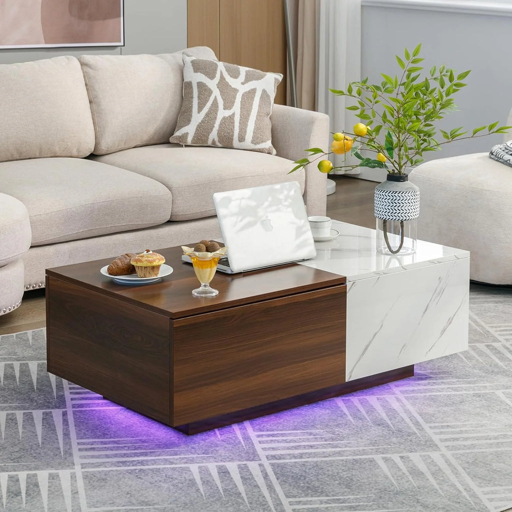 43" LED Coffee Table with 2 Storage Drawers W3874
