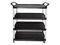 Black Four-Shelf Utility Cart M458242