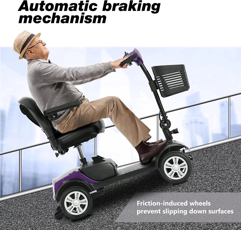 Folding 4 Wheel Scooter Purple U191801