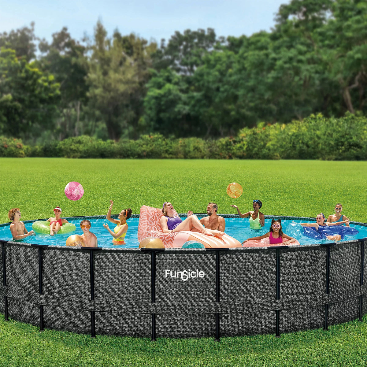 24' x 52" Round Above Ground Swimming Pool Q7522