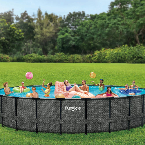 24' x 52" Round Above Ground Swimming Pool Q7522