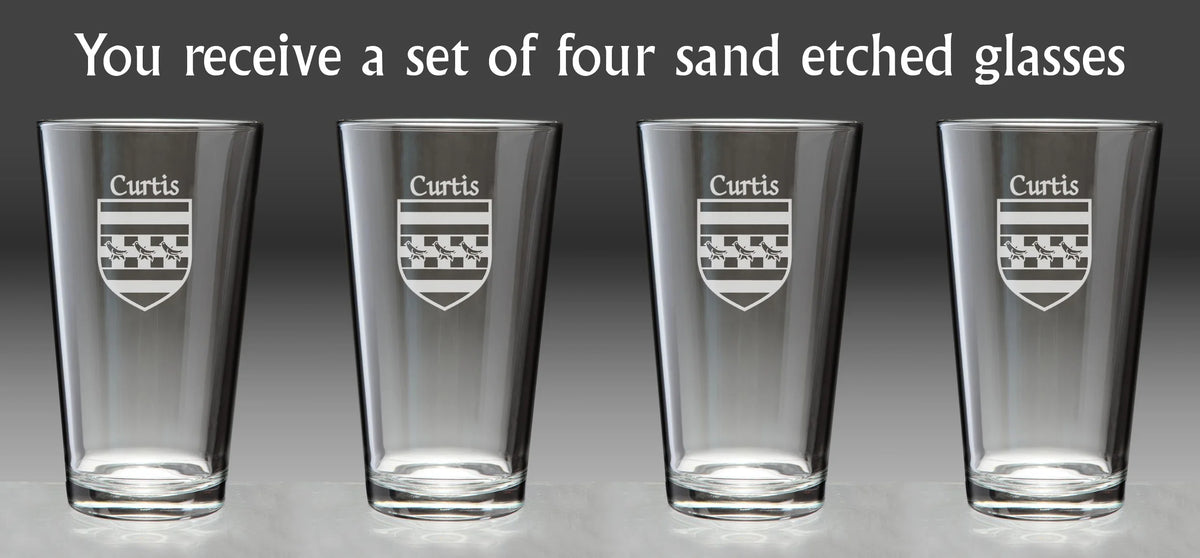 Irish Coat of Arms Pint Glasses Set of 4 W556