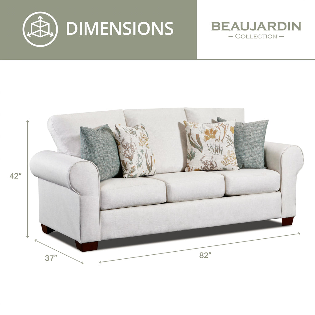 Sofa Sleeper with Four Throw Pillows D88465