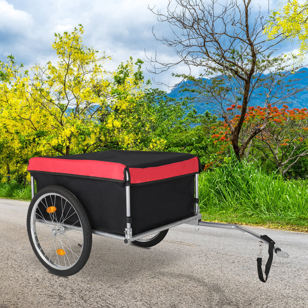Foldable Bike Cargo Trailer with 20" Wheel & Waterproof Cover A5597