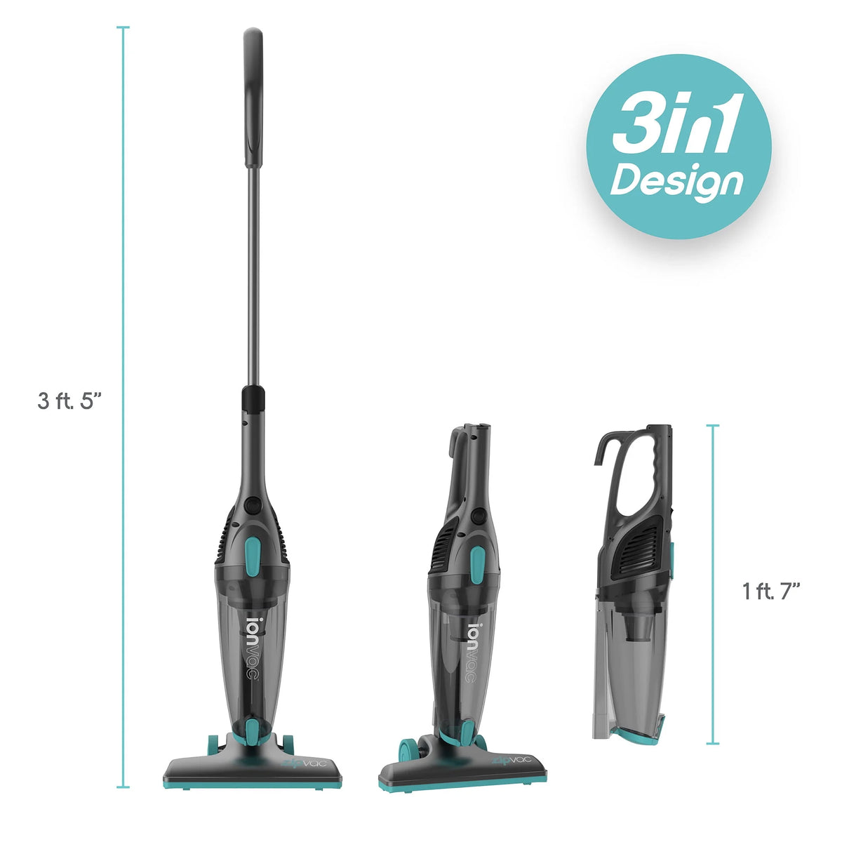 3-in-1 Corded Upright Handheld Floor and Carpet Vacuum Cleaner C7236