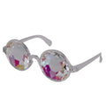 Round Frame White Kaleidoscope Glasses B820313