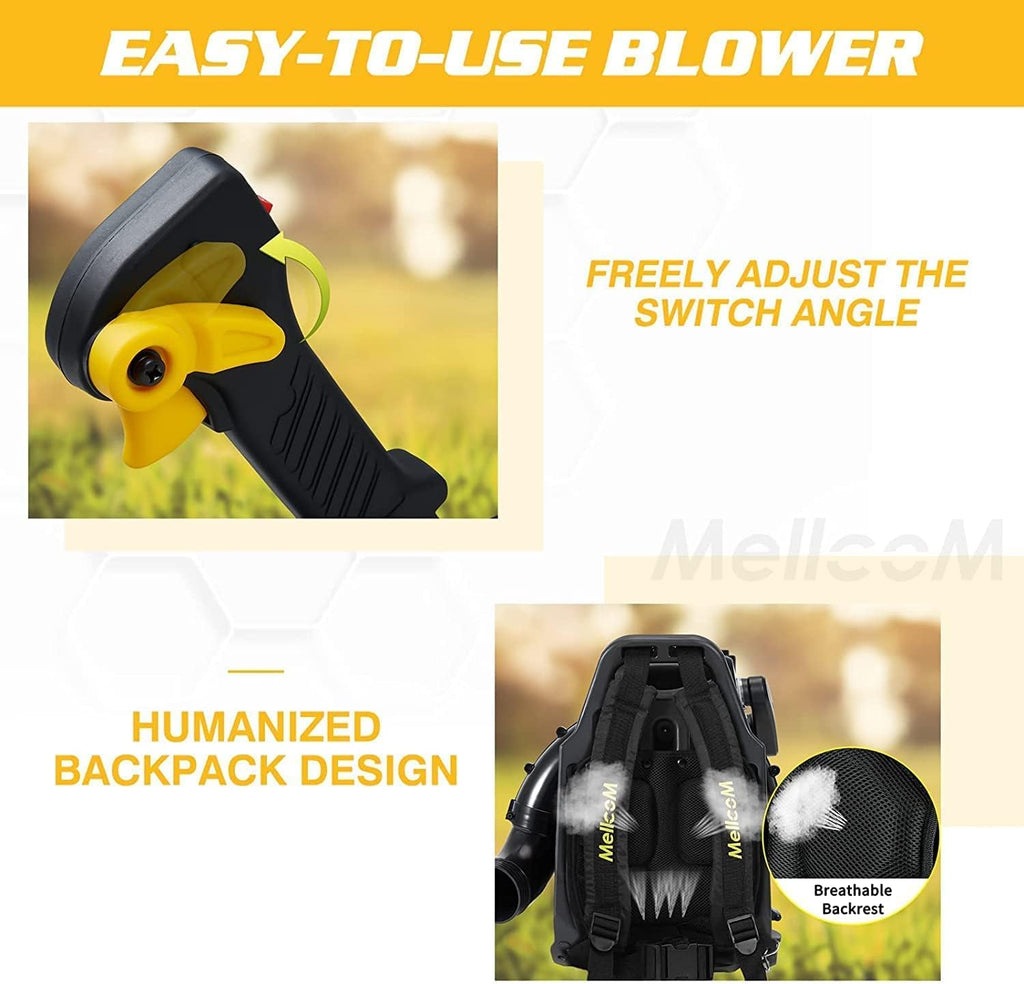 52cc 2-Cycle Gas Backpack Leaf Blower 650 CFM F333