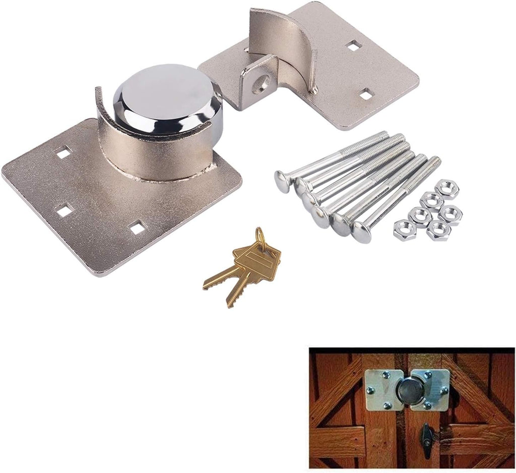 Van Door Lock Hasp Padlock Set Heavy Duty Steel Pack of 2 M67194